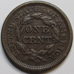 1846 Braided Hair Large Cent - antique higher grade American copper penny