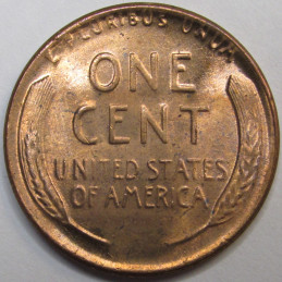 1955 Lincoln Wheat Cent - vintage uncirculated American penny with die crack