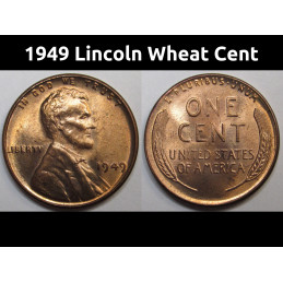 1949 Lincoln Wheat Cent - vintage uncirculated American penny