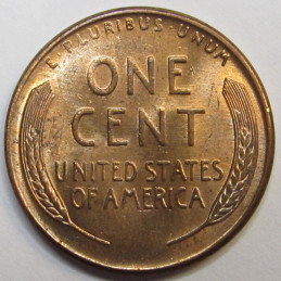 1957 D Lincoln Wheat Cent - vintage Denver mintmark American wheat penny