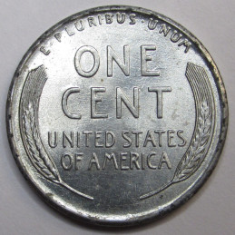 1943 Lincoln Wheat Cent - vintage uncirculated WW2 steel penny