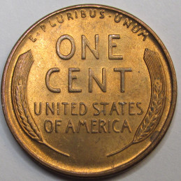 1944 D Lincoln Wheat Cent - vintage WW2 era American wheat penny