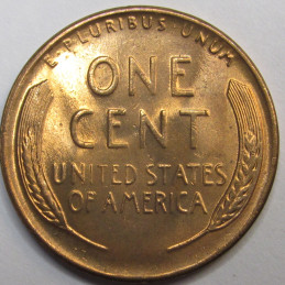 1956 D Lincoln Wheat Cent - vintage Denver mintmark American wheat penny