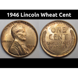 1946 Lincoln Wheat Cent - vintage uncirculated American wheat penny