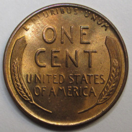 1958 D Lincoln Wheat Cent - vintage final year of issue American wheat penny