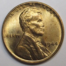 1944 Lincoln Wheat Cent - vintage WW2 era uncirculated wheat penny