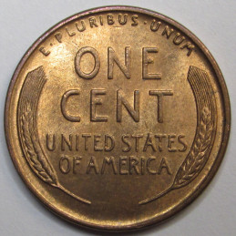 1942 D Lincoln Wheat Cent - vintage WW2 era Denver mintmark wheat penny