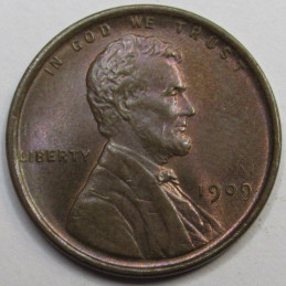 1909 VDB Lincoln Wheat Cent - antique uncirculated first year of issue American wheat penny