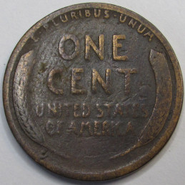 1915 S Lincoln Wheat Cent - antique lower mintage S mintmark American wheat penny