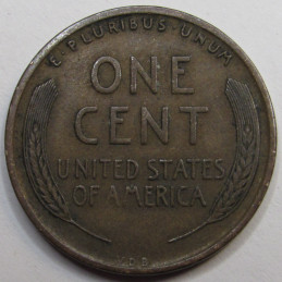 1909 VDB Lincoln Wheat Cent - antique better condition first year of issue American wheat penny