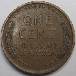 1909 VDB Lincoln Wheat Cent - antique first year of issue VDB wheat penny coin