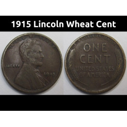 1915 Lincoln Wheat Cent - antique better condition American wheat penny coin