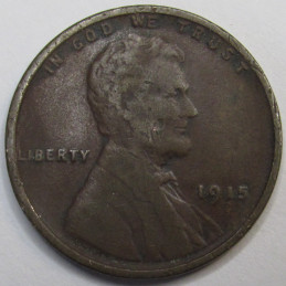 1915 Lincoln Wheat Cent - antique better condition American wheat penny coin