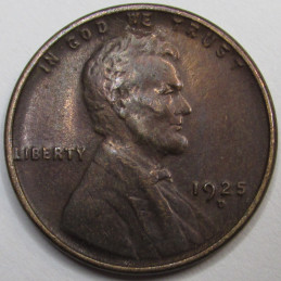 1925 D Lincoln Wheat Cent - antique Denver mintmark American wheat penny