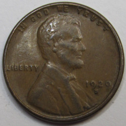 1929 S Lincoln Wheat Cent - antique San Francisco mintmark wheat penny coin