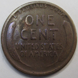 1922 D Lincoln Wheat Cent - antique low mintage Denver mintmark American wheat penny