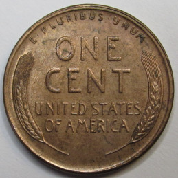 1934 D Lincoln Wheat Cent - antique Great Depresssion era Denver mintmark American wheat penny