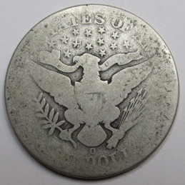 1899 O Barber Half Dollar - antique New Orleans mint pre 1900 American silver half dollar