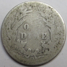 1899 O Barber Dime - antique new Orleans mintmark American silver dime