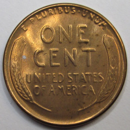 1938 S Lincoln Wheat Cent - antique San Francisco mintmark uncirculated American penny