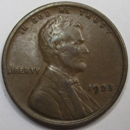 1923 Lincoln Wheat Cent - antique higher grade American wheat penny