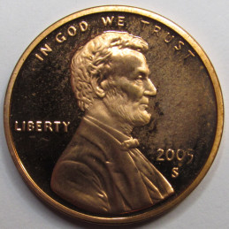 2005 S Lincoln Memorial Cent - vintage San Francisco mintmark American proof penny