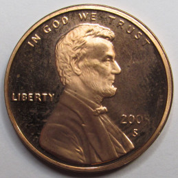 2005 S Lincoln Memorial Cent - vintage San Francisco mintmark proof penny