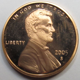 2005 S Lincoln Memorial Cent - vintage San Francisco mintmark proof coin