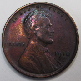 1910 Lincoln Wheat Cent - antique second year of issue historic American wheat penny