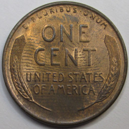 1935 D Lincoln Wheat Cent - antique uncirculated American wheat penny