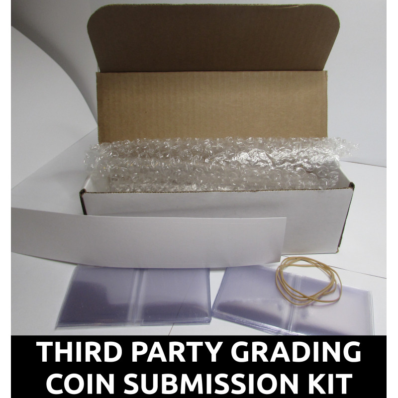 Third Party Grading coin submission kit - flips, labels, shipping box / PCGS NGC