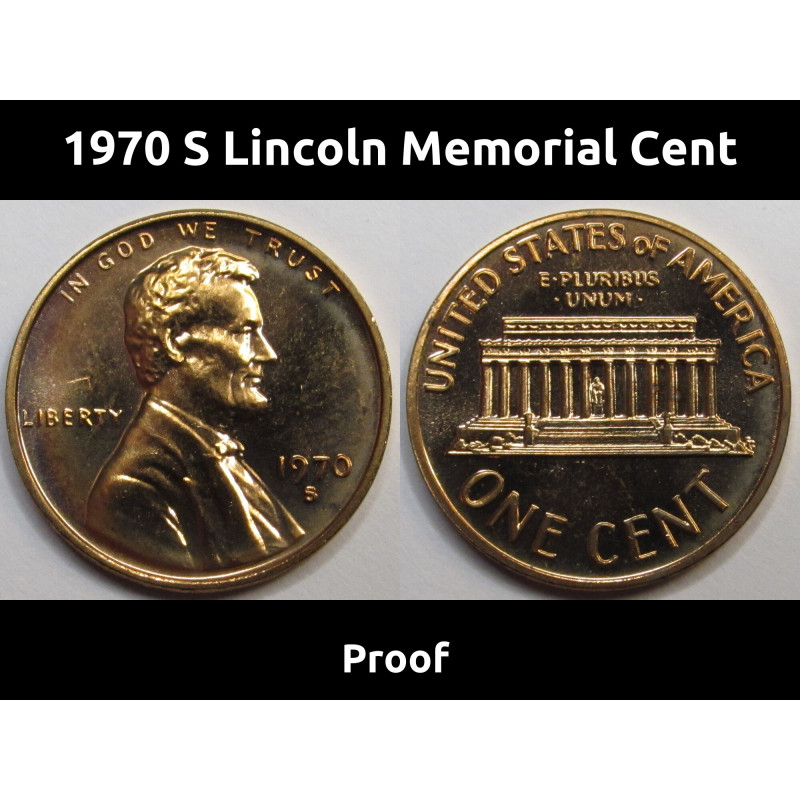 1970 S Lincoln Memorial Cent - large date proof American penny