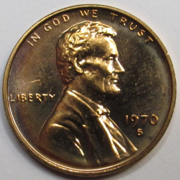 1970 S Lincoln Memorial Cent - large date proof American penny