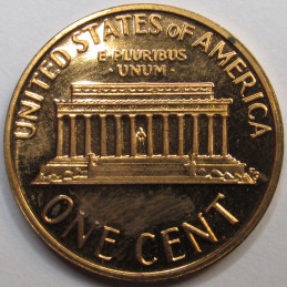 1975 S Lincoln Memorial Cent - vintage proof American penny