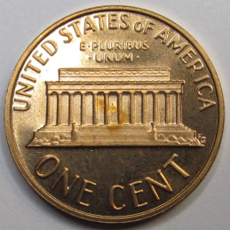 1977 S Lincoln Memorial Cent - vintage proof American penny