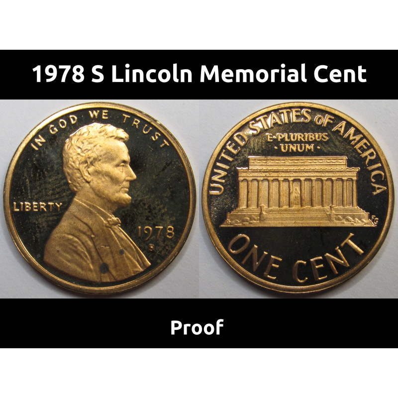 1978 S Lincoln Memorial Cent - proof - American vintage proof penny