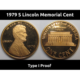 1979 S Lincoln Memorial Cent - Type I Proof - vintage American penny