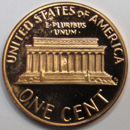 1984 S Lincoln Memorial Cent - vintage San Francisco mintmark American proof penny