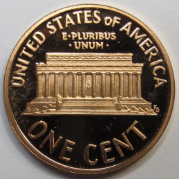 1990 S Lincoln Memorial Cent - vintage ninetines American proof penny