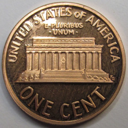 1991 S Lincoln Memorial Cent - vintage San Francisco mintmark American proof penny