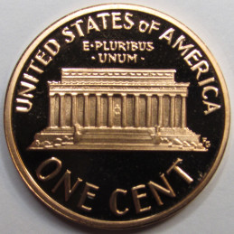 1992 S Lincoln Memorial Cent - vintage S mintmark American proof penny