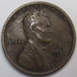 1916 Lincoln Wheat Cent - antique higher grade American wheat penny coin