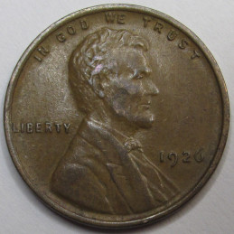 1926 Lincoln Wheat Cent - antique higher grade American wheat penny coin