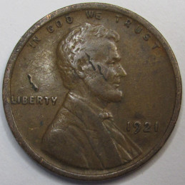 1921 Lincoln Wheat Cent - antique early twenties American wheat penny