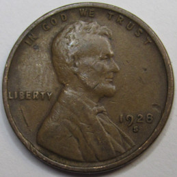 1928 S Lincoln Wheat Cent - antique San Francisco mintmark higher grade penny