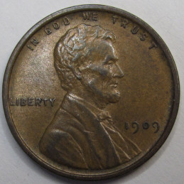 1909 Lincoln Wheat Cent - antique higher grade first year of issue American wheat penny