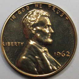 1962 Lincoln Memorial Cent - proof - beautiful flashy vintage American penny