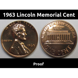 1963 Lincoln Memorial Cent - proof - beautiful sixties American proof penny