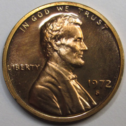 1972 S Lincoln Memorial Cent - vintage S mintmark proof penny