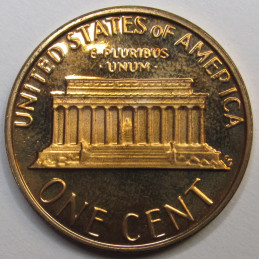 1982 S Lincoln Memorial Cent - vintage San Francisco mintmark proof penny